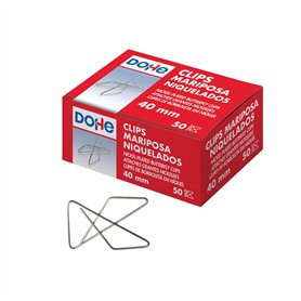MTL 79198 Lot de 50 clips papillon numéro 10 40 mm