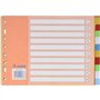 Dohe - Intercalaires classeurs 2 anneaux (10 positions) - A5 paysage (23 x 16 cm)