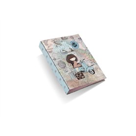 Miquelrius Classeur à anneaux Format A4 4 anneaux 40 mm Couverture en carton rigide plastifié ANEKKE Collection Traveller