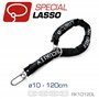 RADIKAL RK120R+RK10120L Antivol U Moto Homologué SRA + Chaine en Acier Cémenté 120cm Plus Long avec Système de Boucle, Fourche e