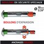 KRASER KR45B Ancrage Moto Sol et Mur, Unique avec Base Anti-Levier, Compact et Résistant, Ancre Moto Haute Sécurité pour Antivol