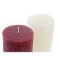 Bougie DKD Home Decor Blanc Rouge Noël 9 x 9 x 15 cm (2 Unités)