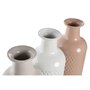 Vase DKD Home Decor Terre cuite Mauve Rose clair Dolomite 13 x 13 x 41 cm (3 Unités)