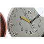 Horloge Murale DKD Home Decor Blanc Turquoise Terre cuite PVC Urbaine 30 x 4,3 x 30 cm (3 Unités)