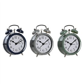 Réveil DKD Home Decor Bleu Vert Gris Vintage (3 Unités)