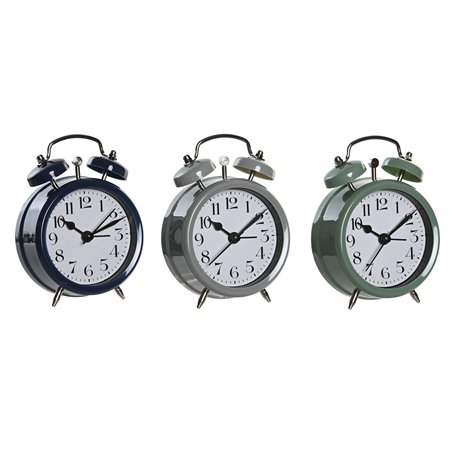 Réveil DKD Home Decor Bleu Vert Gris Vintage (3 Unités)