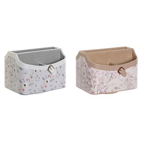 Organiseur DKD Home Decor Bleu Gris Camel Rose clair 2 Unités
