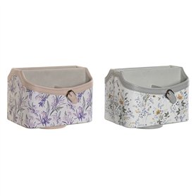 Organiseur DKD Home Decor Blanc Gris Lila Rose clair 2 Unités