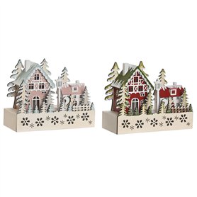 Décorations de Noël DKD Home Decor Rouge Rose 21 x 9