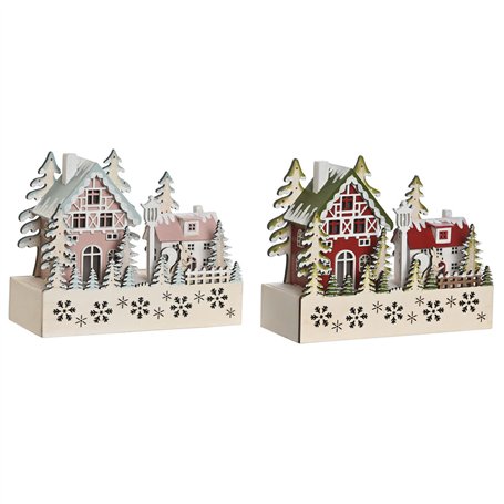 Décorations de Noël DKD Home Decor Rouge Rose 21 x 9
