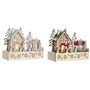 Décorations de Noël DKD Home Decor Rouge Rose 21 x 9,5 x 19 cm (2 Unités)