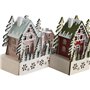 Décorations de Noël DKD Home Decor Rouge Rose 21 x 9,5 x 19 cm (2 Unités)