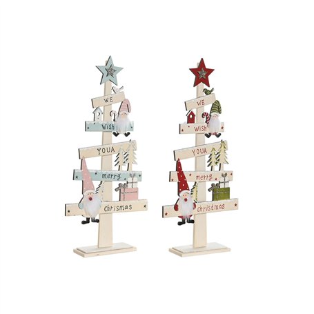 Sapin de Noël DKD Home Decor Rouge Rose Bois 17