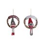 Couronne de Noël DKD Home Decor Multicouleur Bois 30 x 7 x 46 cm (2 Unités)