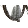 Couronne de Noël DKD Home Decor Naturel osier Ananas Enneigé 46 x 7 x 46 cm (2 Unités)