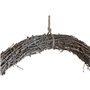 Couronne de Noël DKD Home Decor Naturel osier Ananas Enneigé 46 x 7 x 46 cm (2 Unités)