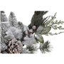 Couronne de Noël DKD Home Decor Naturel osier Ananas Enneigé 46 x 7 x 46 cm (2 Unités)