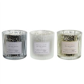 Bougie DKD Home Decor Blanc Doré Argenté 8