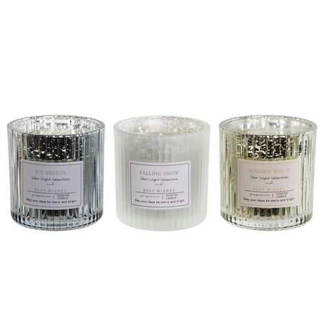 Bougie DKD Home Decor Blanc Doré Argenté 8