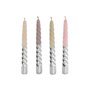 Chandelles DKD Home Decor Bicolore 2 x 2 x 18,5 cm (4 Pièces) (4 Unités)