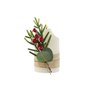Bougie LED DKD Home Decor Blanc 7 x 7 x 12 cm (AA)