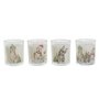 Bougie DKD Home Decor Blanc 5 x 5 x 6 cm (4 Unités)