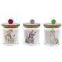 Bougie DKD Home Decor Multicouleur Pompons Noël 8 x 8 x 9 cm 8 x 8 x 11 cm (3 Unités) (2 Unités)