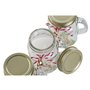 Bougie DKD Home Decor Blanc Doré Noël 8 x 5 x 9 cm (3 Unités)
