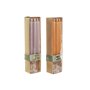 Chandelles DKD Home Decor Gris Orange Noël 2 x 2 x 20 cm (4 Pièces) (2 Unités)