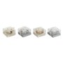 Bougie DKD Home Decor Doré Argenté Noël 10.5 x 10.5 x 7 cm 10