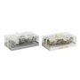 Chandelles DKD Home Decor Doré Argenté Noël 10 x 10 x 7 cm (2 Unités)