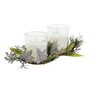 Chandelles DKD Home Decor Doré Argenté Noël 10 x 10 x 7 cm (2 Unités)