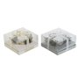 Bougie DKD Home Decor Doré Argenté Noël 15 x 15 x 5 cm (2 Unités)
