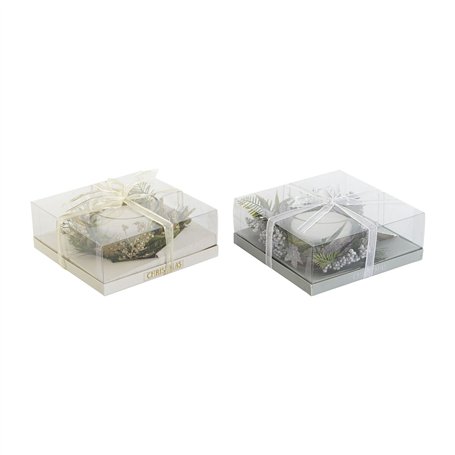 Bougie DKD Home Decor Doré Argenté Noël 21