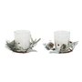 Chandelles DKD Home Decor Blanc Noël 10 x 10 x 7 cm 19 x 10.5 x 7 cm (2 Unités)