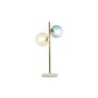 Lampe de bureau DKD Home Decor Multicouleur Doré Verre Mélamine 40 W 220 V 32 x 32 x 58 cm