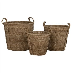 Set de basket Home ESPRIT Naturel Herbier marin Boho (3 Pièces) Set de basket Home ESPRIT Naturel Herbier marin Boho (3 Pièces)