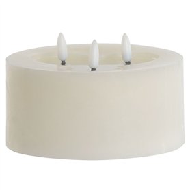 Bougie LED Home ESPRIT Beige 15 x 15 x 7 cm (AA)