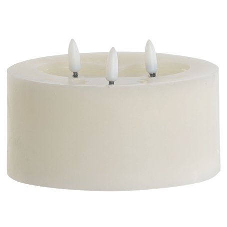 Bougie LED Home ESPRIT Beige 15 x 15 x 7 cm (AA)