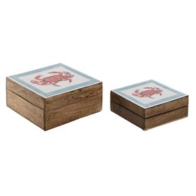 Boîte à bijoux Home ESPRIT Multicouleur Bois de manguier 17