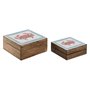 Boîte à bijoux Home ESPRIT Multicouleur Bois de manguier 17