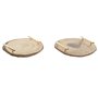 Centre de Table Home ESPRIT Marron Doré 30 x 30 x 4 cm (2 Unités)