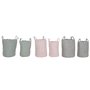 Set de basket Home ESPRIT Vert Gris Rose Corde (2 Pièces) (3 Unités)