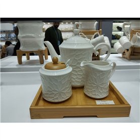 Huilier Home ESPRIT Blanc Bambou Porcelaine