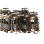 Figurine Décorative Home ESPRIT Doré Argenté Train Vintage 20 x 7 x 12 cm