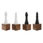 Figurine Décorative Home ESPRIT Blanc Marron Noir Vintage 7 x 7 x 23 cm (4 Unités)