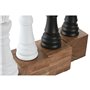 Figurine Décorative Home ESPRIT Blanc Marron Noir Vintage 7 x 7 x 23 cm (4 Unités)