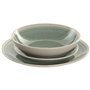 Assiettes Home ESPRIT Blanc Vert Grès 18 Pièces