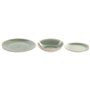 Assiettes Home ESPRIT Blanc Vert Grès 18 Pièces
