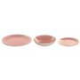 Assiettes Home ESPRIT Blanc Rose Grès 18 Pièces